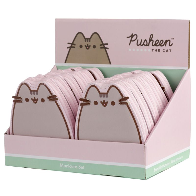 Maniküre-Set Katze Pusheen in rosa Verpackung mit Motiv der Katze Pusheen von Yamann