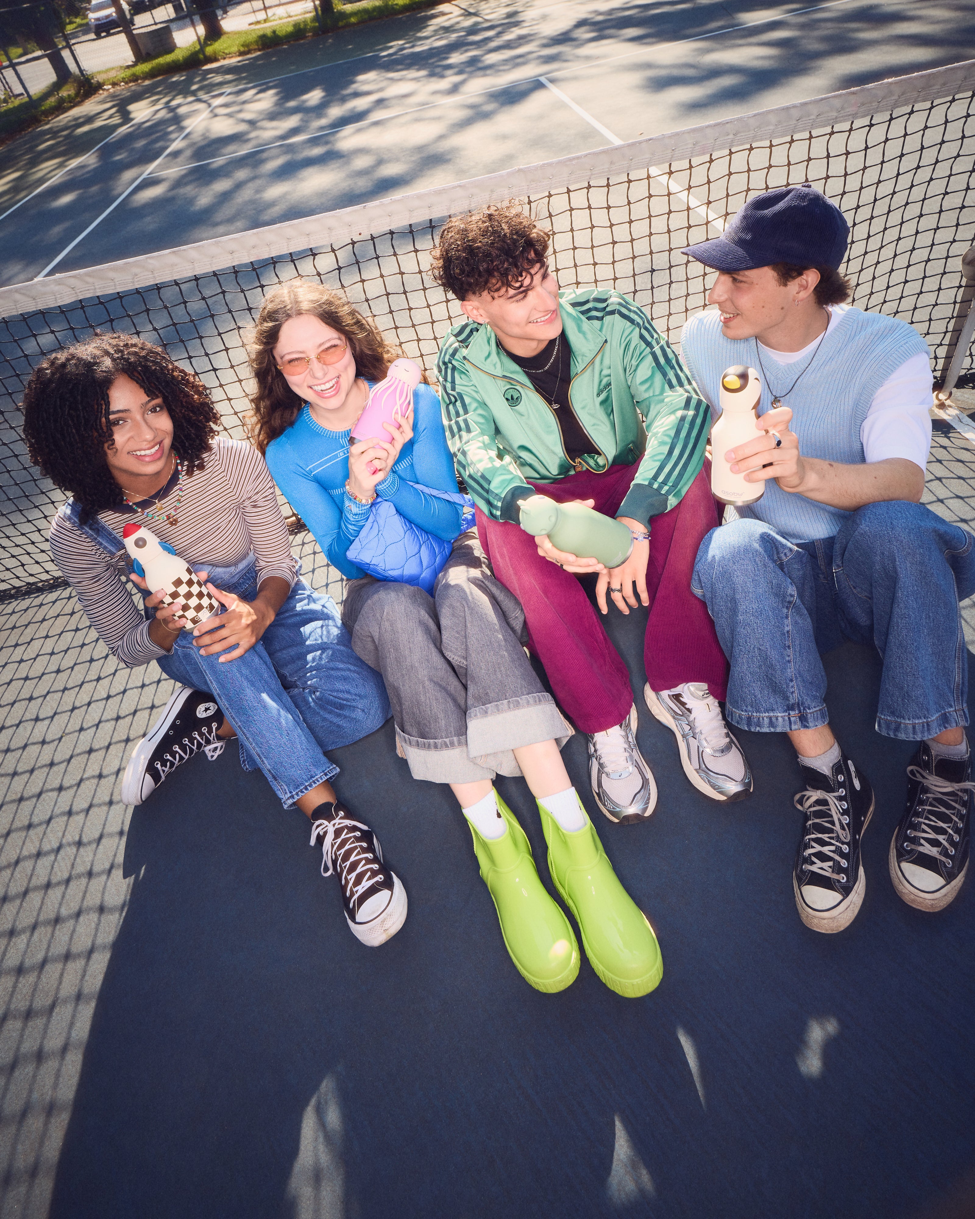 Butelka termiczna ze słomką Bestie Asobu – Meduza Różowa 460 ml