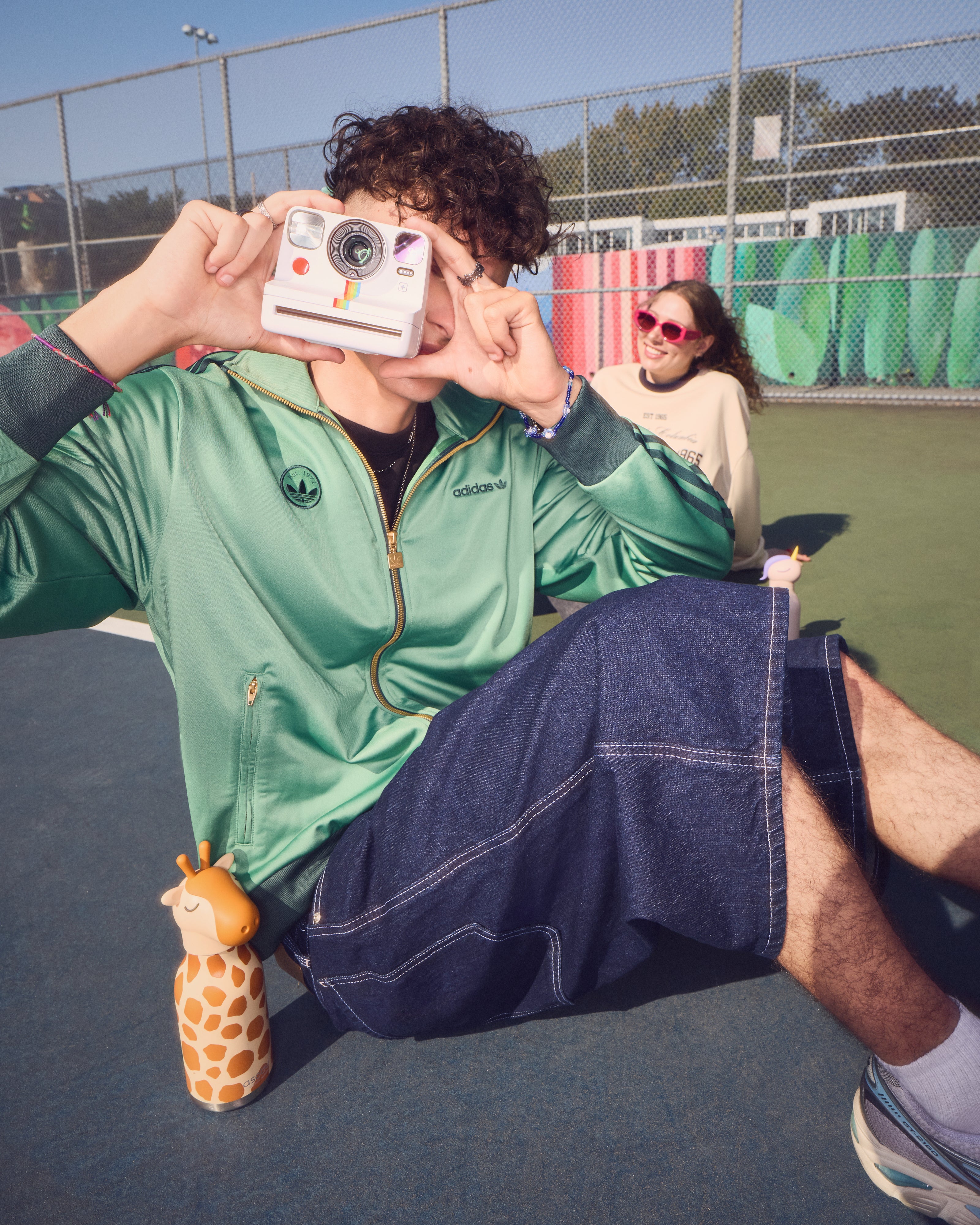 Butelka termiczna ze słomką Bestie Asobu – Żyrafa 460 ml