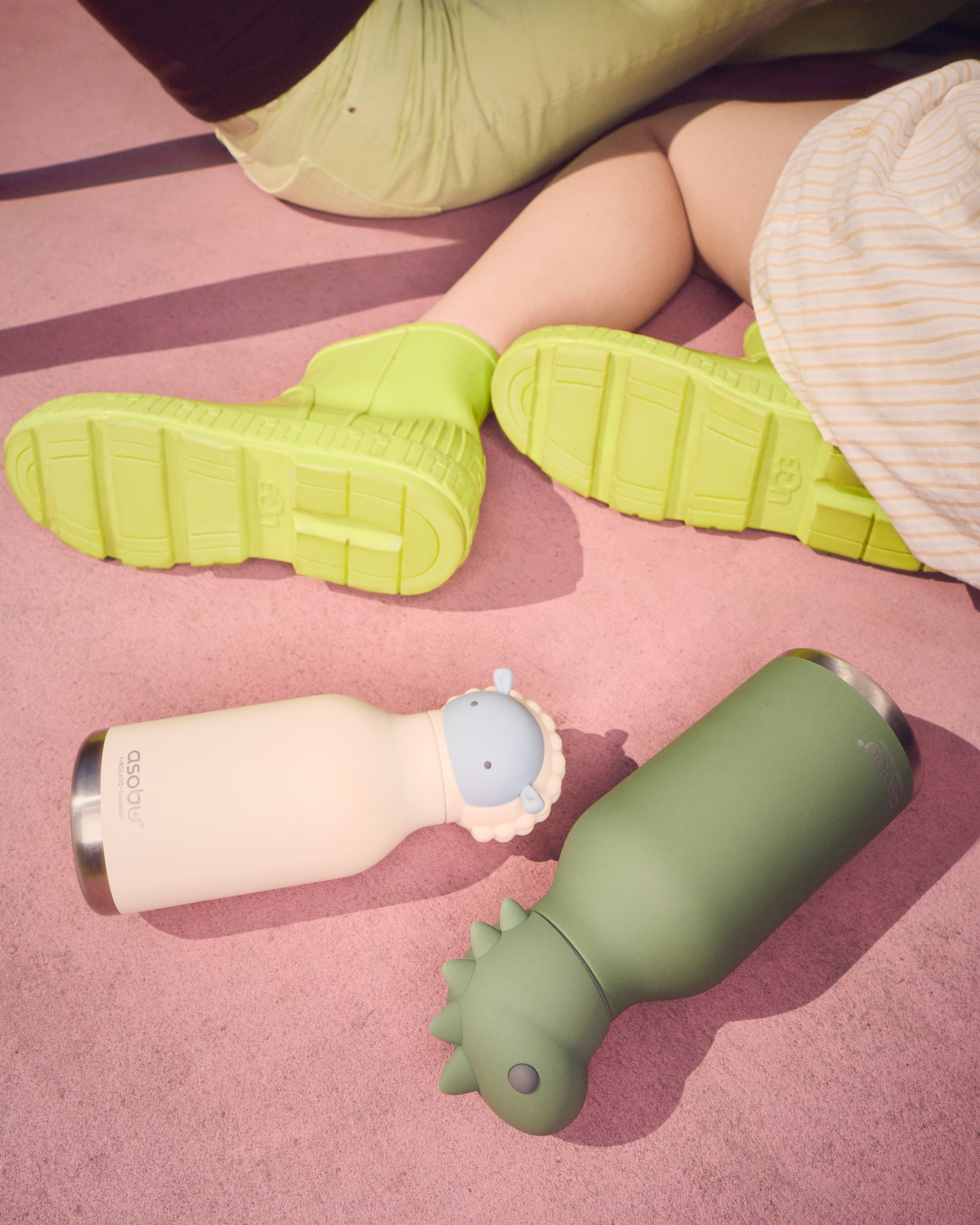 Butelka termiczna ze słomką Bestie Asobu – Dinozaur 460 ml