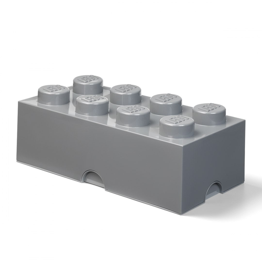 pojemnik LEGO Brick 8 ciemnoszary do przechowywania klocków w kształcie dużego klocka LEGO