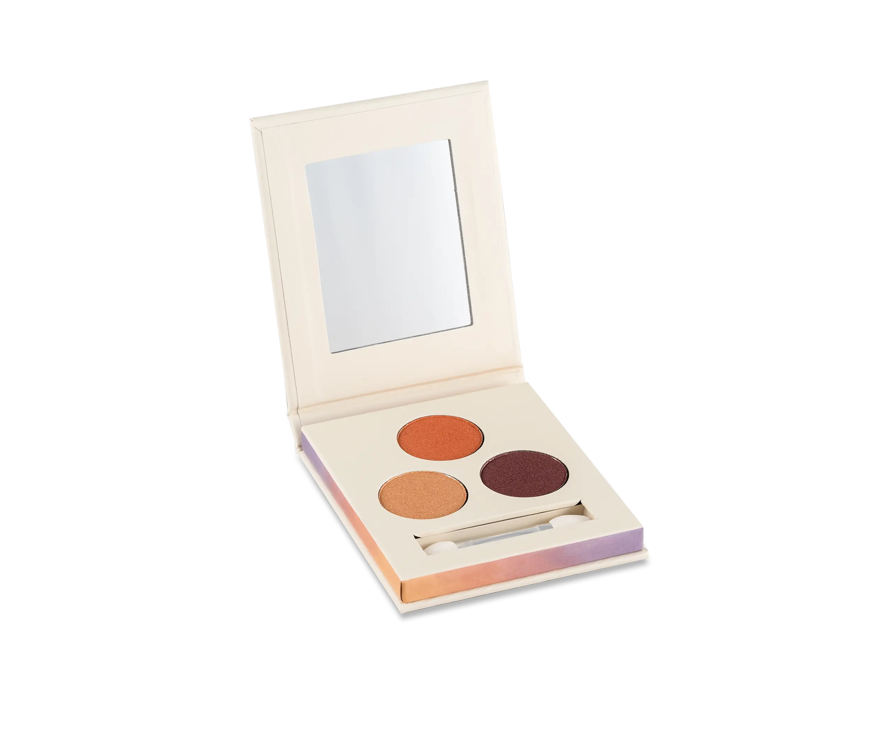Paleta cieni do powiek dla dzieci Yamann z trzema odcieniami i lusterkiem w opakowaniu