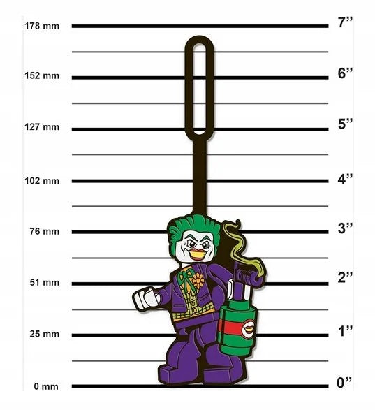 Zawieszka do plecaka LEGO Joker z kolorową figurką Jokera i akcesoriami