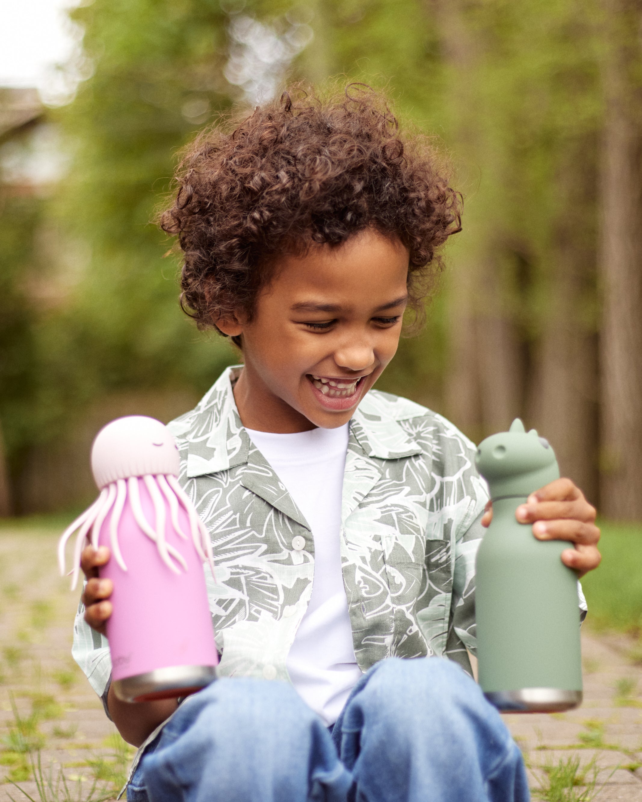 Butelka termiczna ze słomką Bestie Asobu – Dinozaur 460 ml