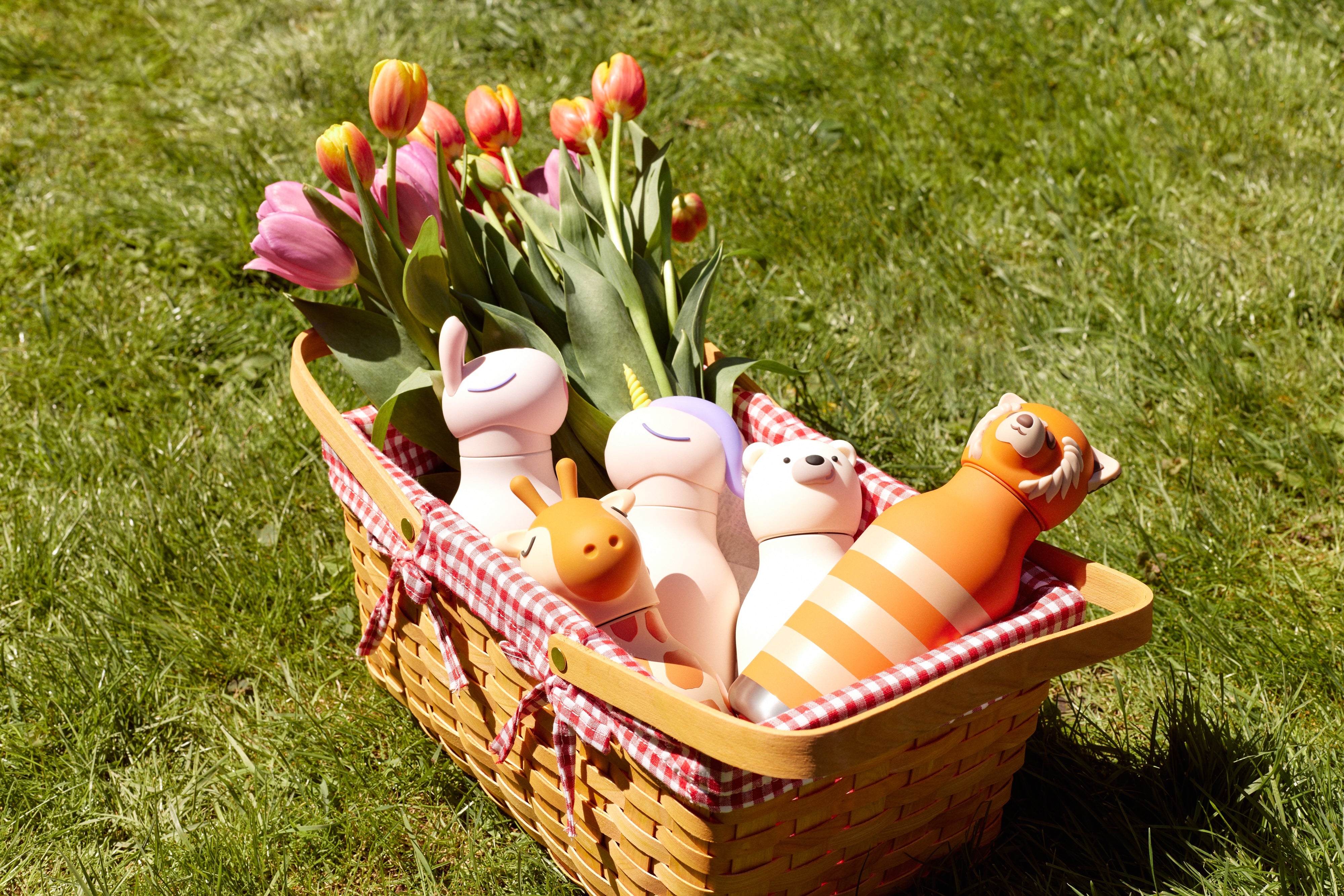 Butelka termiczna ze słomką Bestie Asobu – Królik 460 ml