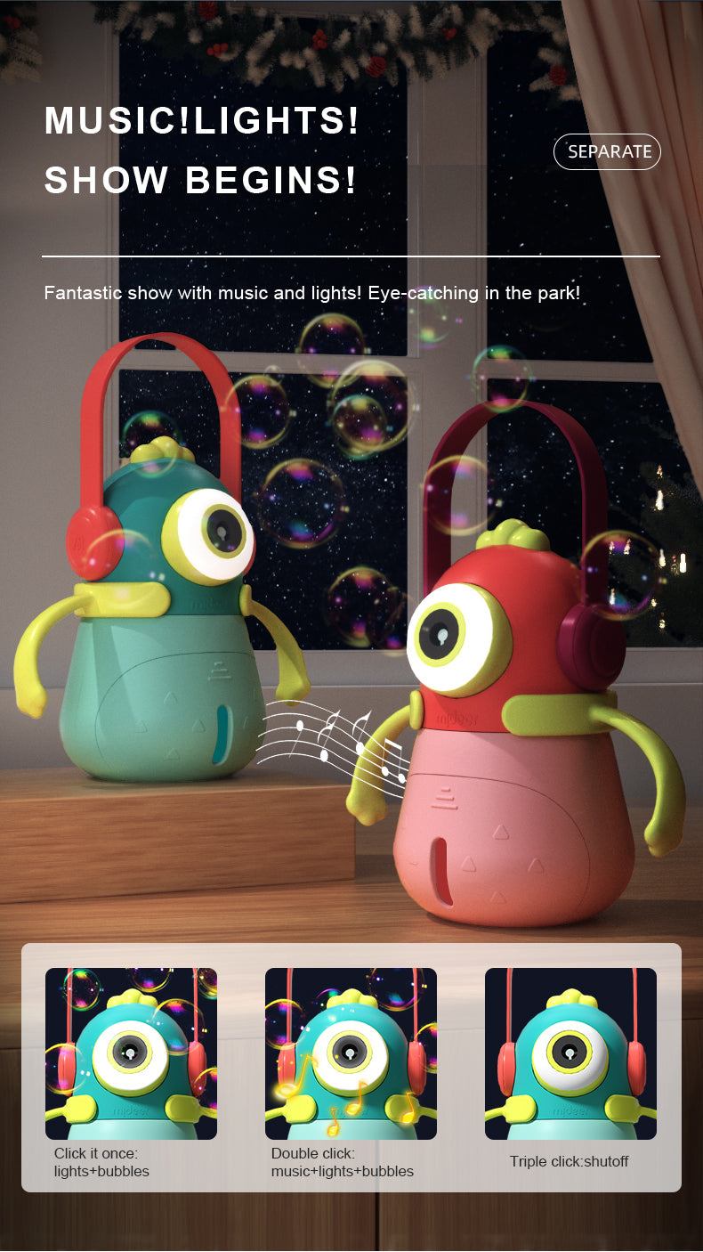 Grający automat do baniek mideer – Potwór bańkotwórca (z płynem)