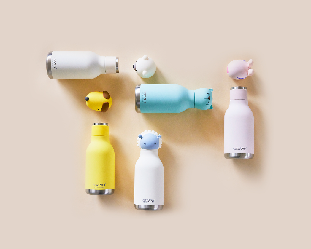 Butelka termiczna ze słomką Bestie Asobu – Pies 460 ml