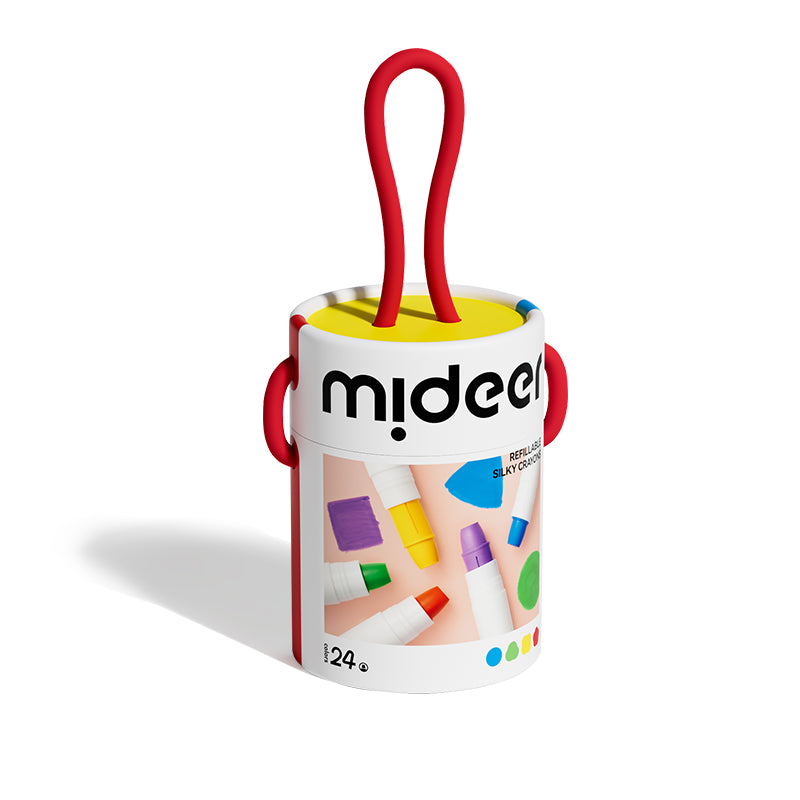 Eimer mit Silky Crayons Mideer – 24 Farben