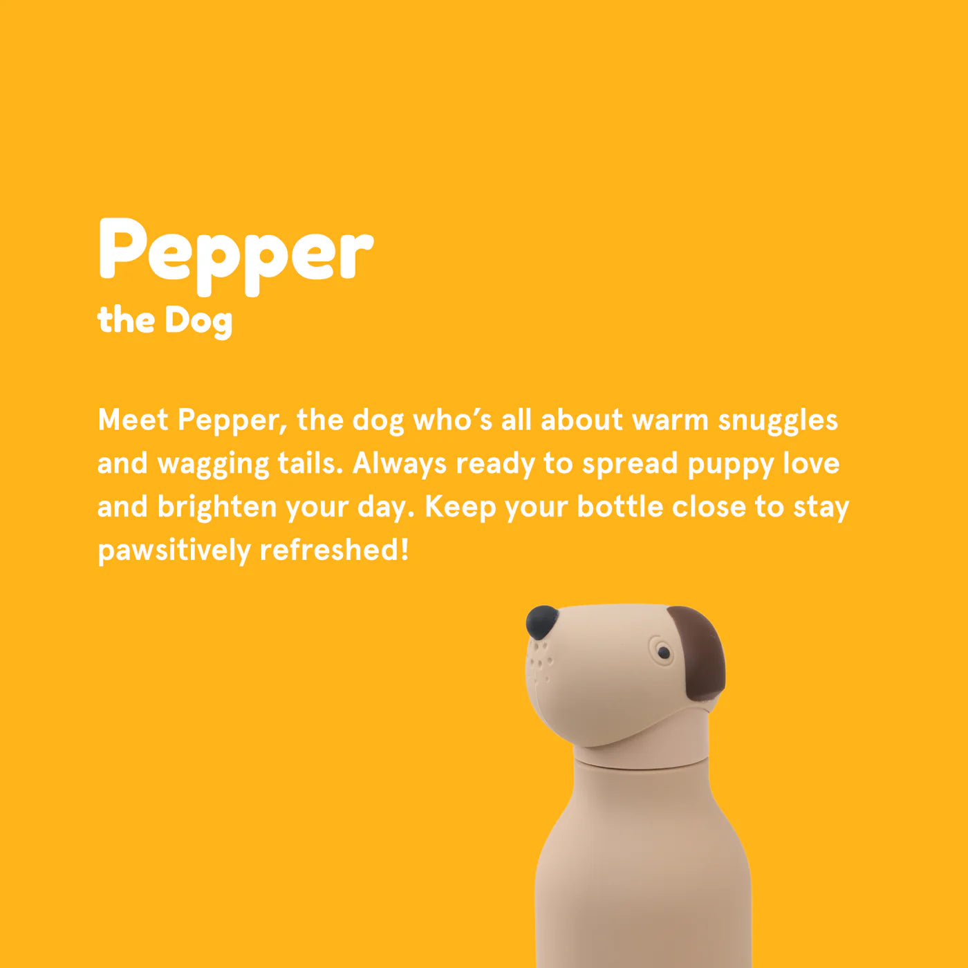 Butelka termiczna ze słomką Bestie Asobu – Pies Beżowy 460 ml