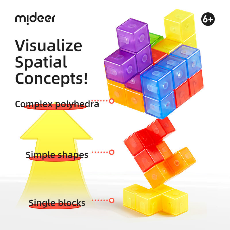 Konstrukcyjna kostka z klocków magnetycznych mideer