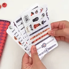 Halloweenowe tatuaże i naklejki na paznokcie mideer w torebce