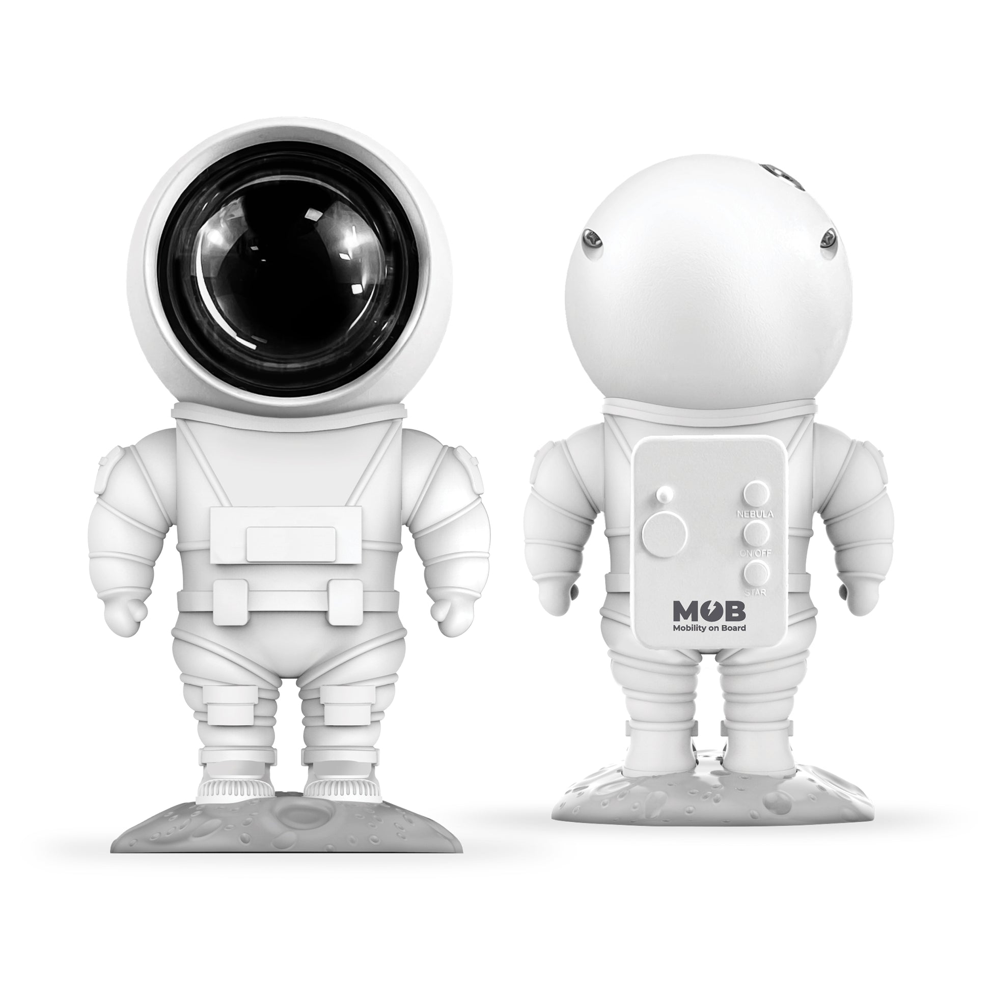 Lampka projekcyjna astronauta w białym kombinezonie stojąca na powierzchni księżyca od BV JACOB COMPANY