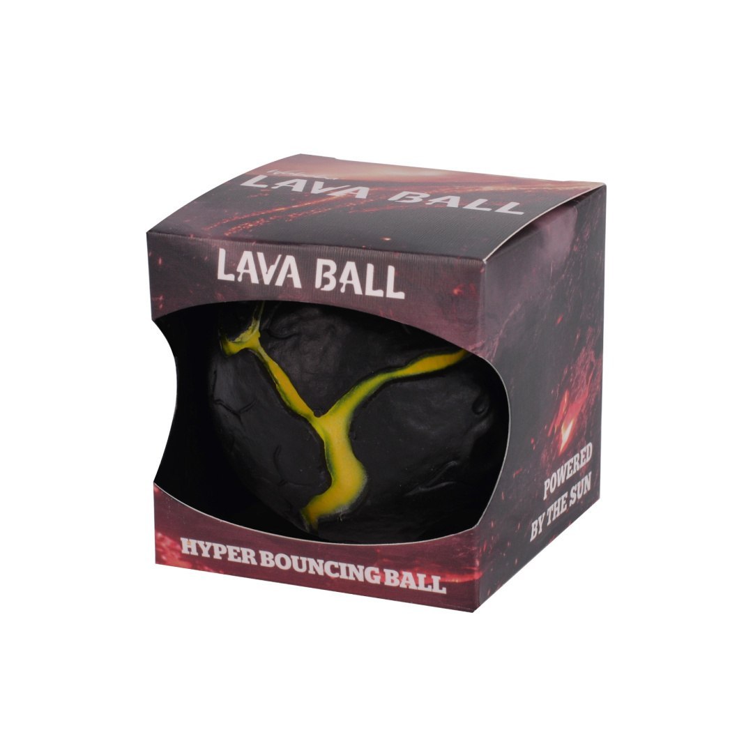 Piłeczka Waboba Lava w czarnym i żółtym kolorze w opakowaniu Lava Ball