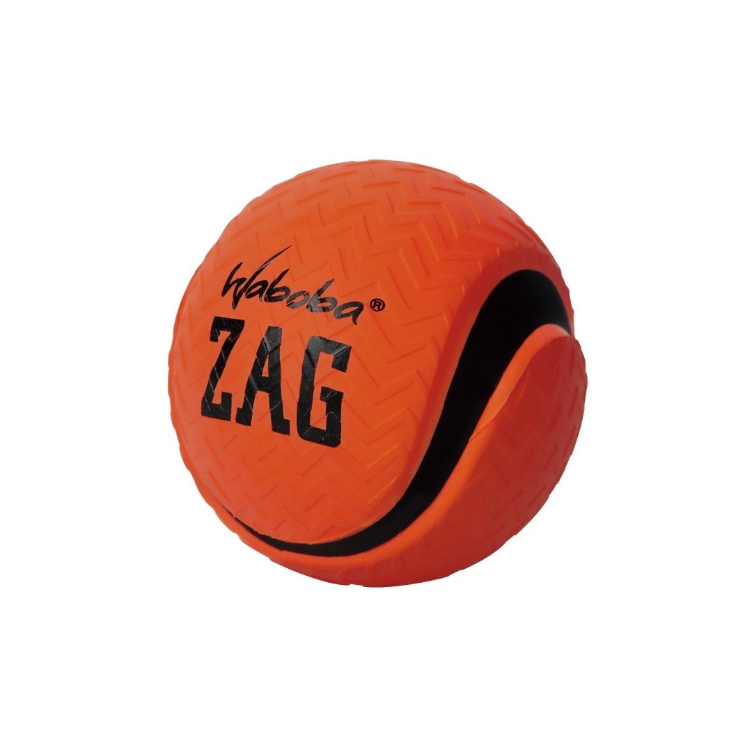 Pomarańczowa piłeczka Waboba ZAG z czarnym logo do zabawy i sportu