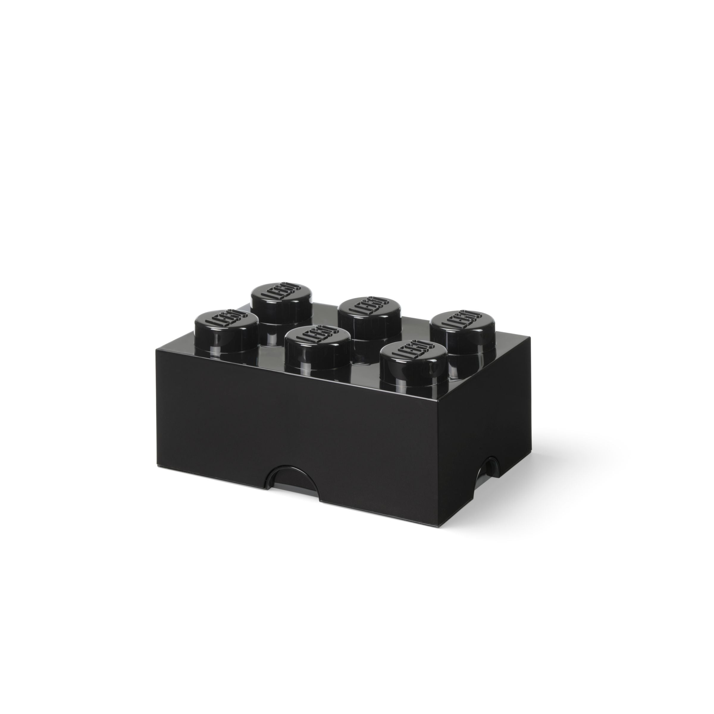 Czarny pojemnik LEGO Brick 6 do przechowywania z motywem klocka LEGO