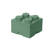Pojemnik LEGO Brick 4 oliwkowy w kształcie klocka LEGO do przechowywania drobiazgów