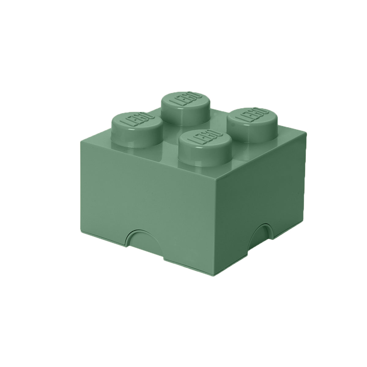 Pojemnik LEGO Brick 4 oliwkowy w kształcie klocka LEGO do przechowywania drobiazgów