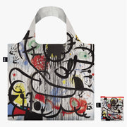 Torba LOQI Joan Miró z kolorowym abstrakcyjnym wzorem inspirowanym sztuką Joan Miró