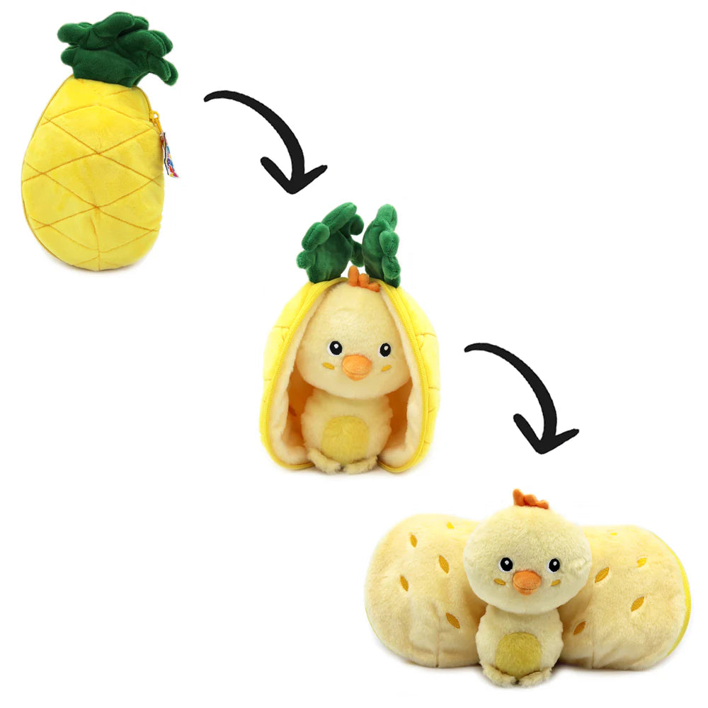 Pluszak kurczaczek ananas w kształcie ananasa z miękkim pluszowym kurczaczkiem w środku
