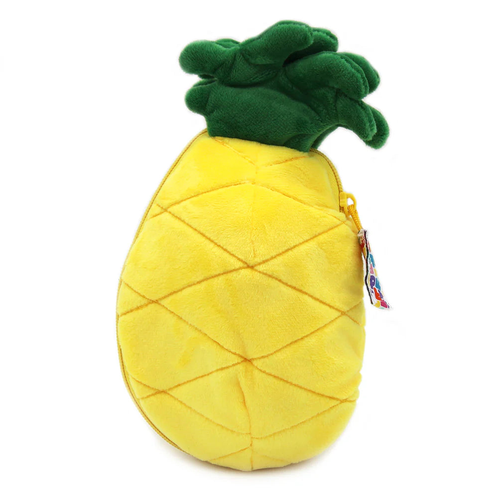 Pluszak kurczaczek ananas w kształcie miękkiego żółtego owocu z zielonymi liśćmi