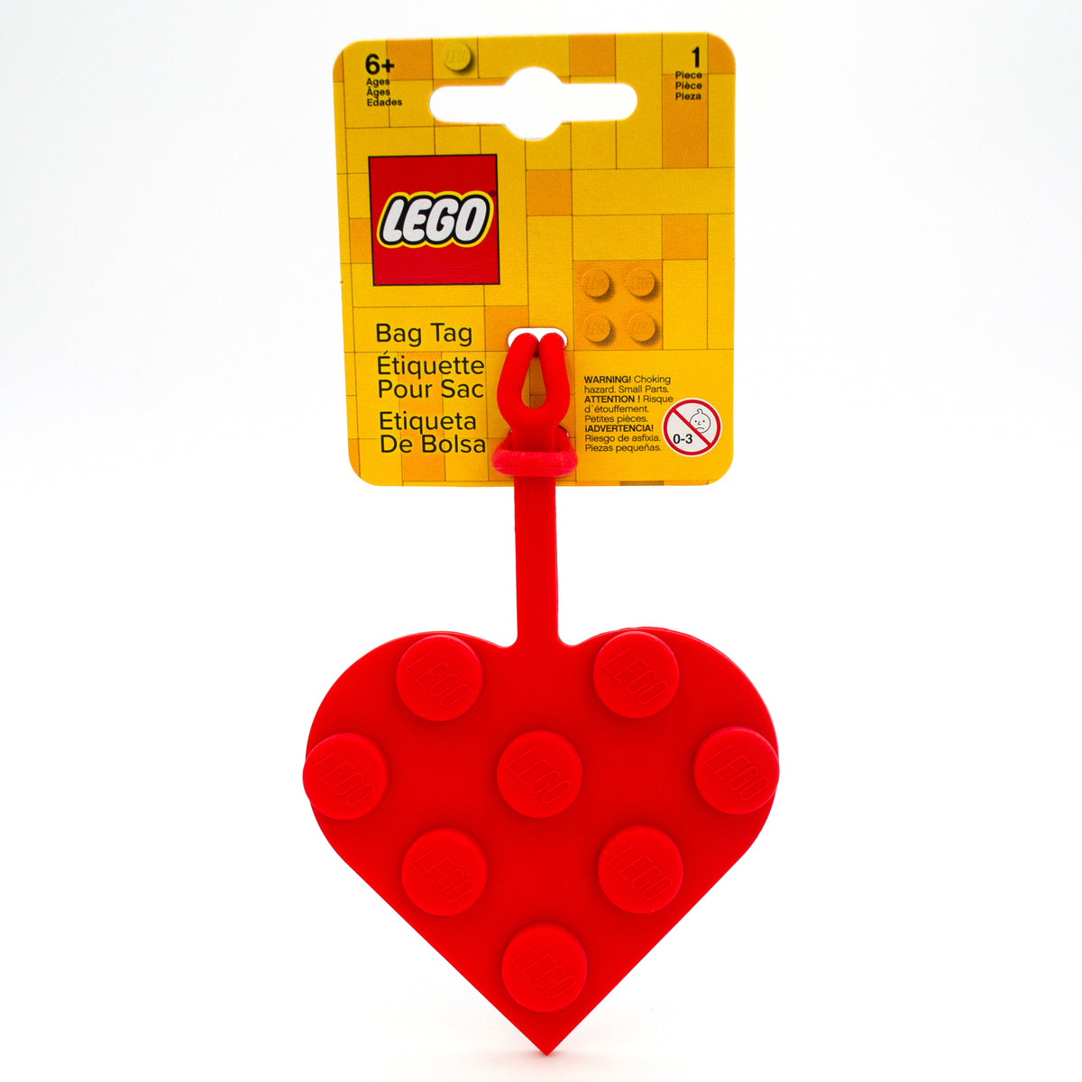 LEGO® Luggage Tag Red Heart