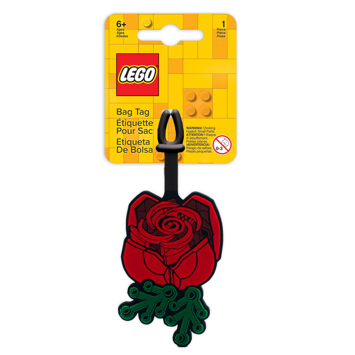LEGO® Botanicals Rose luggage tag