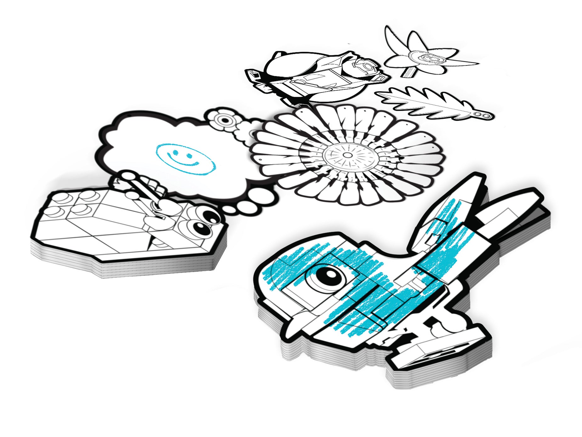 Długopis żelowy LEGO® Botanicals z karteczkami