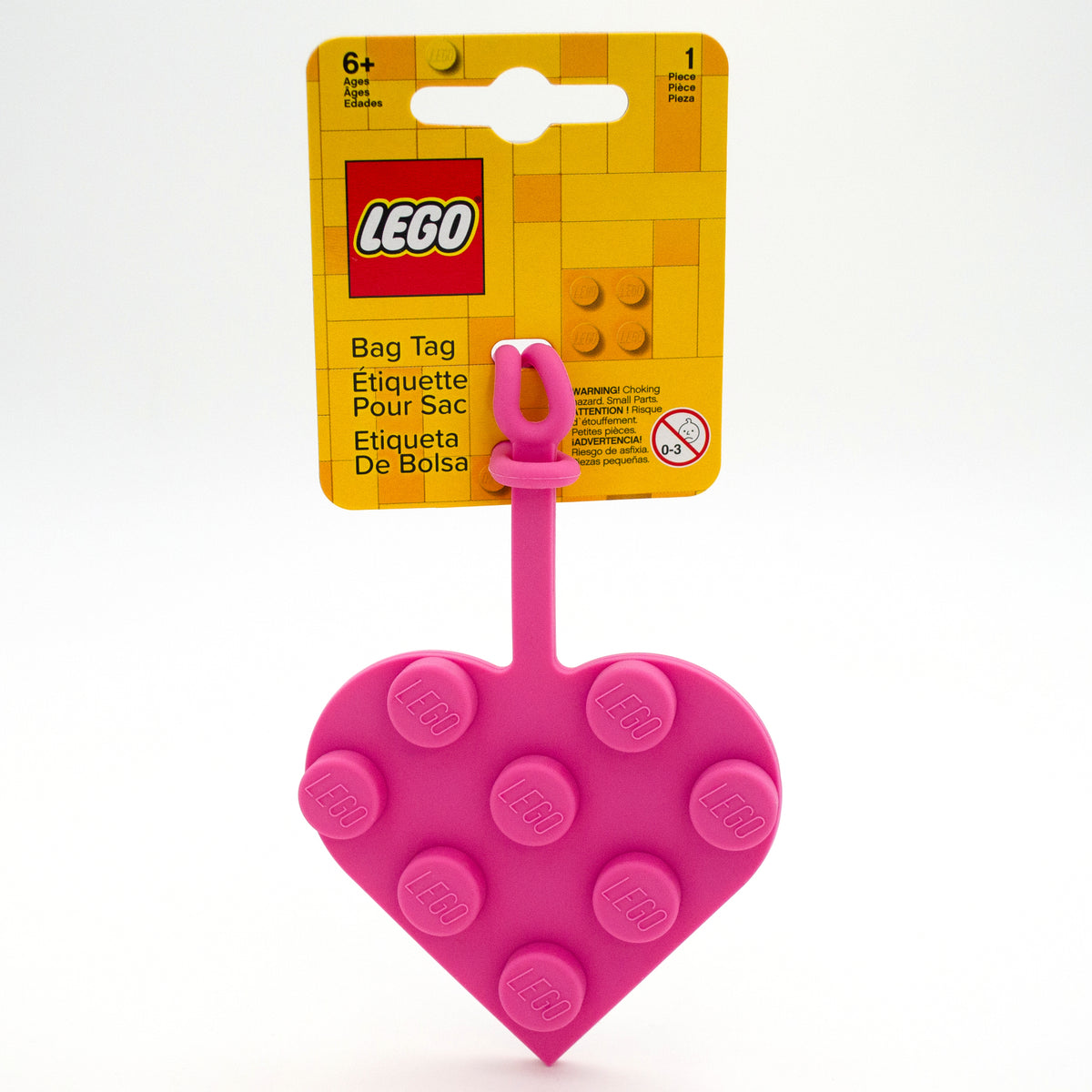 LEGO® Luggage Tag Pink Heart