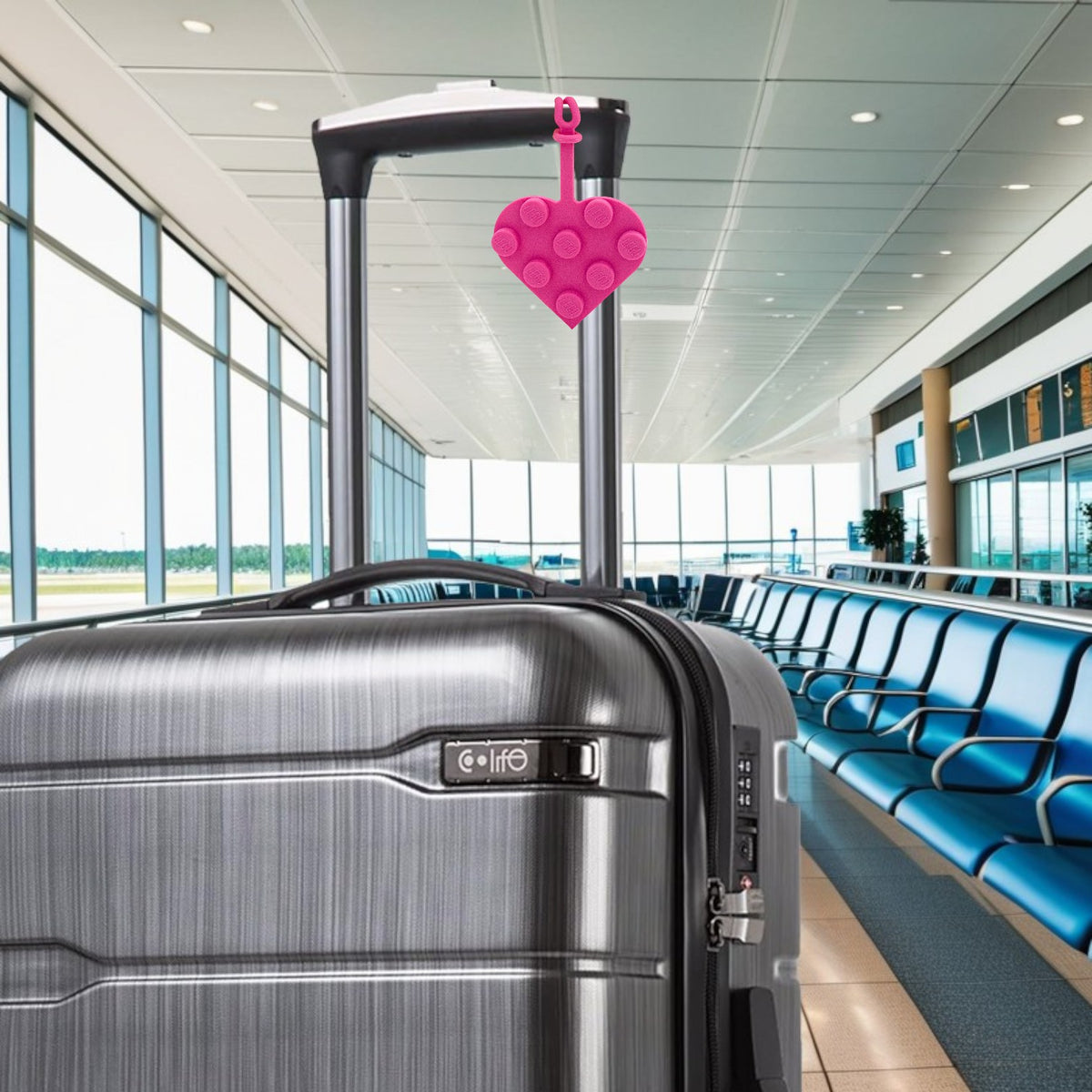 LEGO® Luggage Tag Pink Heart