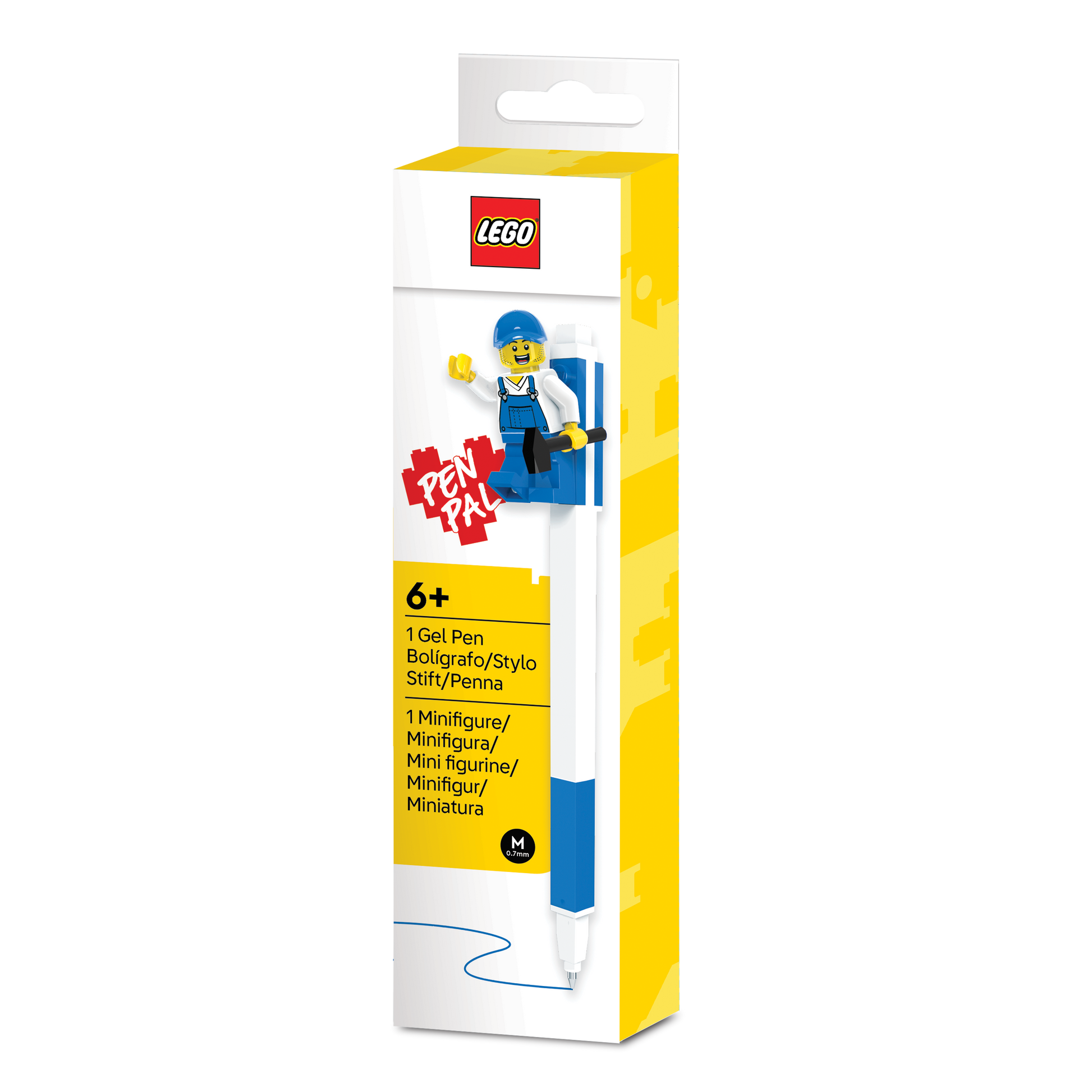 Długopis żelowy LEGO® Pen Pal z Minifigurką – niebieski