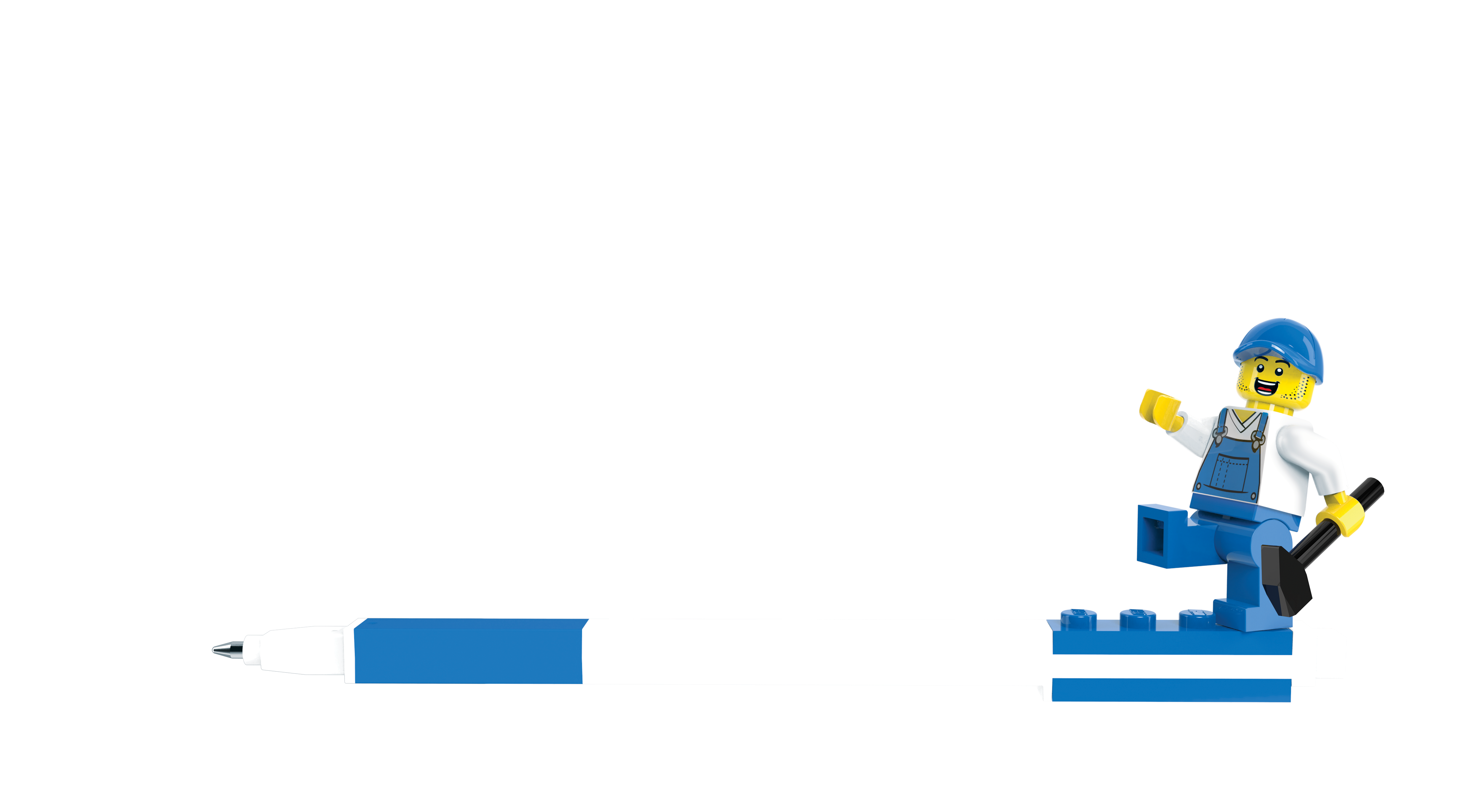 Długopis żelowy LEGO® Pen Pal z Minifigurką – niebieski
