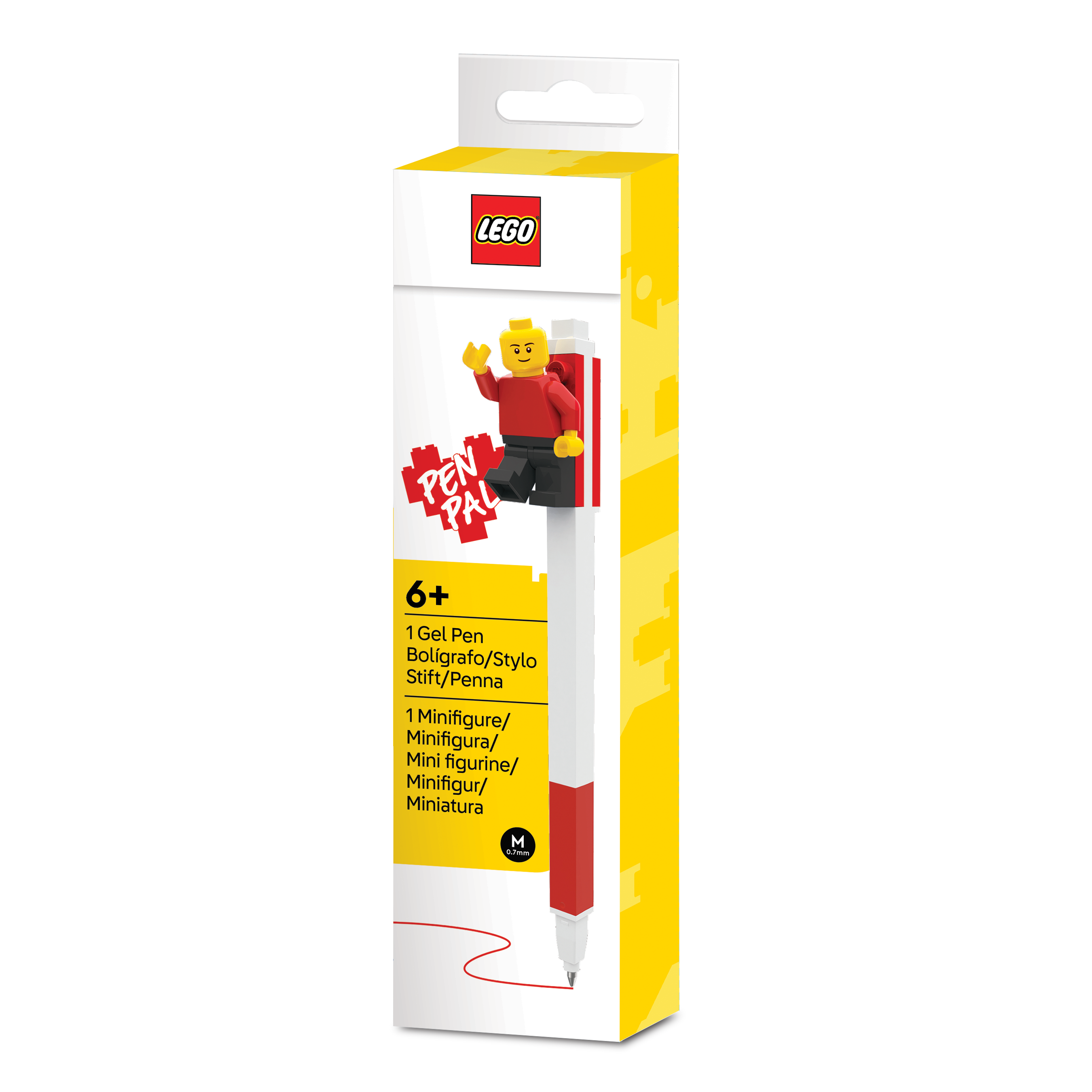 Długopis żelowy LEGO® Pen Pal z Minifigurką – czerwony