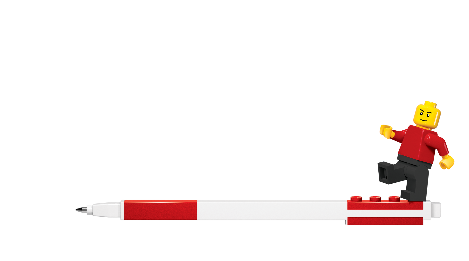 Długopis żelowy LEGO® Pen Pal z Minifigurką – czerwony