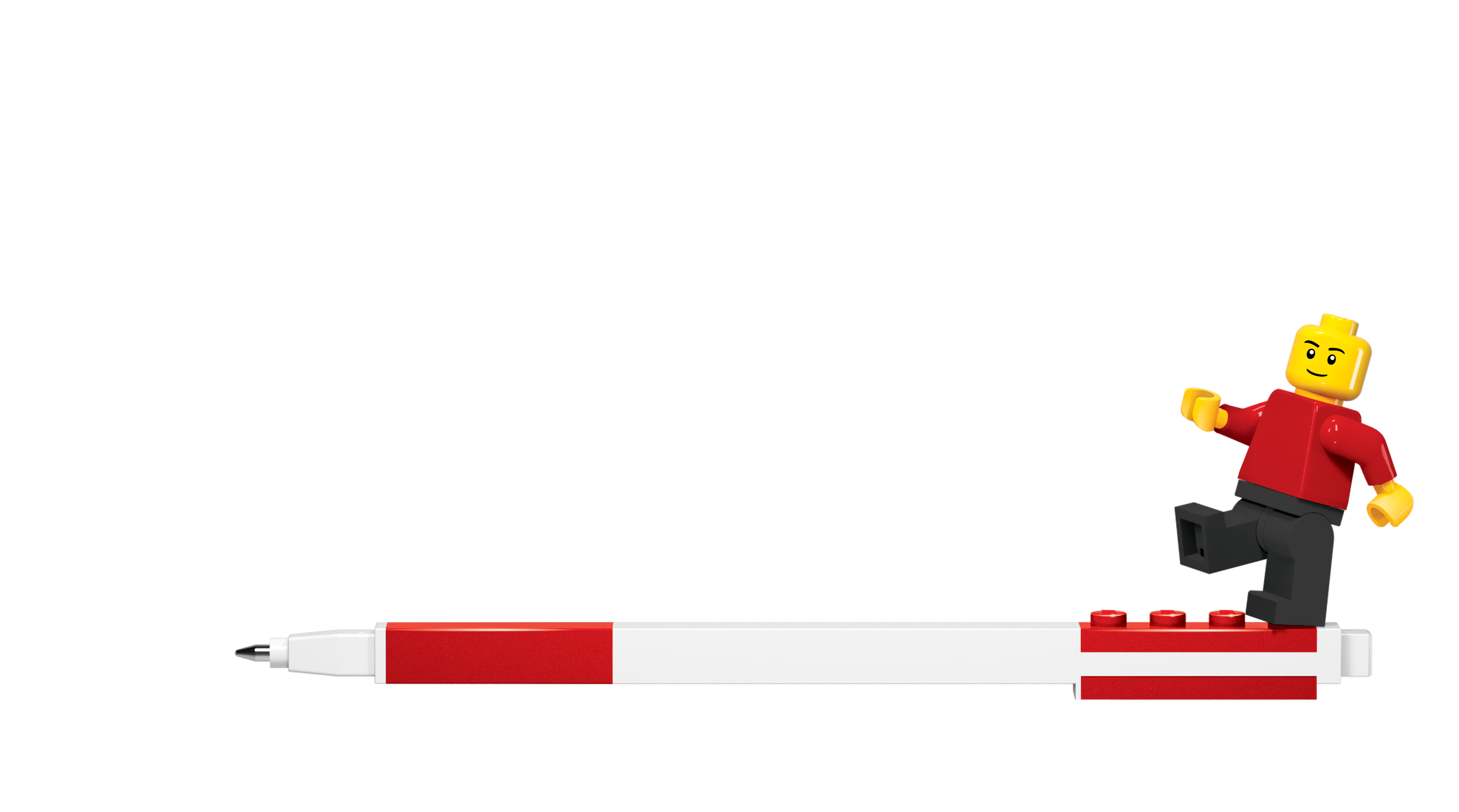 Długopis żelowy LEGO® Pen Pal z Minifigurką – czerwony