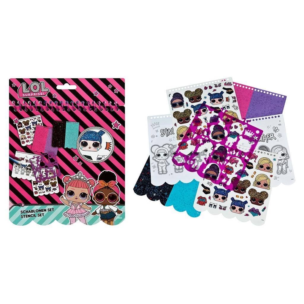 Creative set LOL Surprise coloring book for kids with templates and stickers from MOB