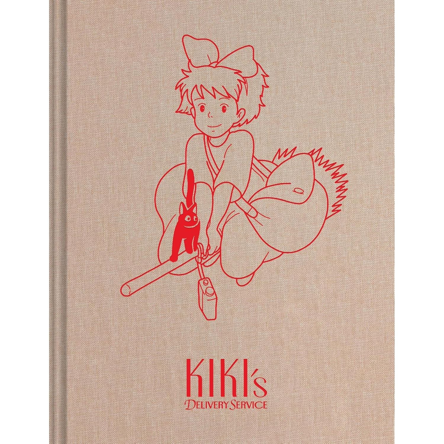 Szkicownik Kiki's Delivery Service z ilustracją Kiki na miotle i kotem na okładce
