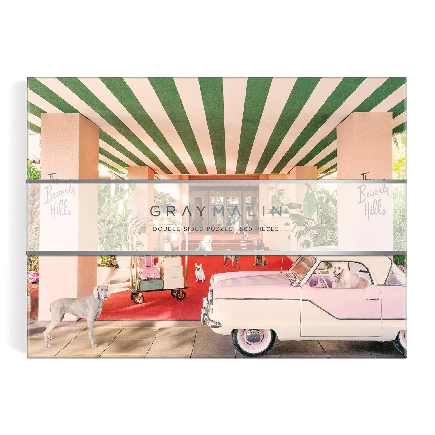 Puzzle dwustronne Galison Gray Malin – The Dogs at the Beverly Hills Hotel (500 el.)