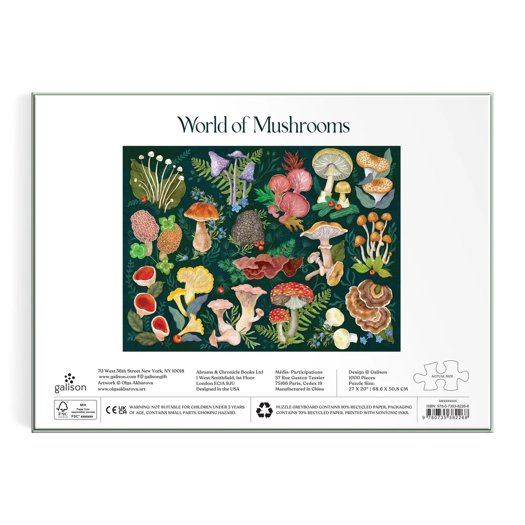 Puzzle Galison – World of Mushrooms (1000 piezas)