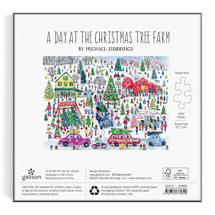 Puzzle Galison Michael Storrings – Christmas Tree Farm (1000 el.)