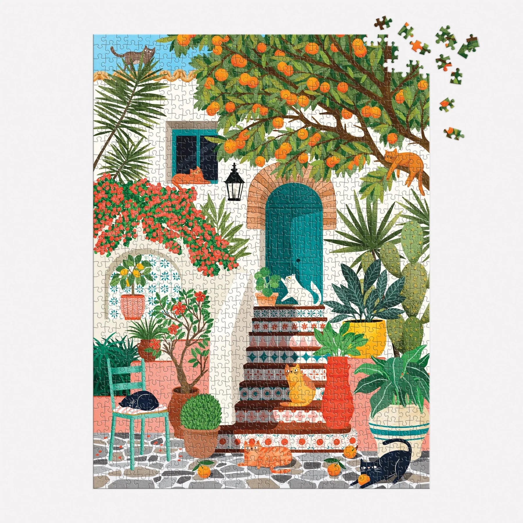 Puzzle Galison – Mediterranean Cats (1000 piezas)