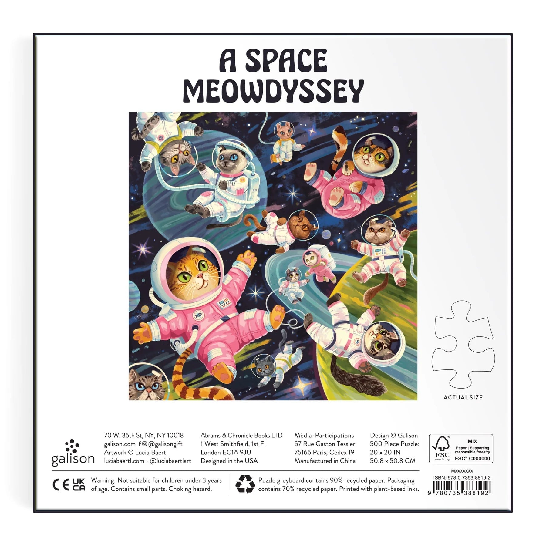 Puzzle Galison – A Space Meowdyssey (500 el.)