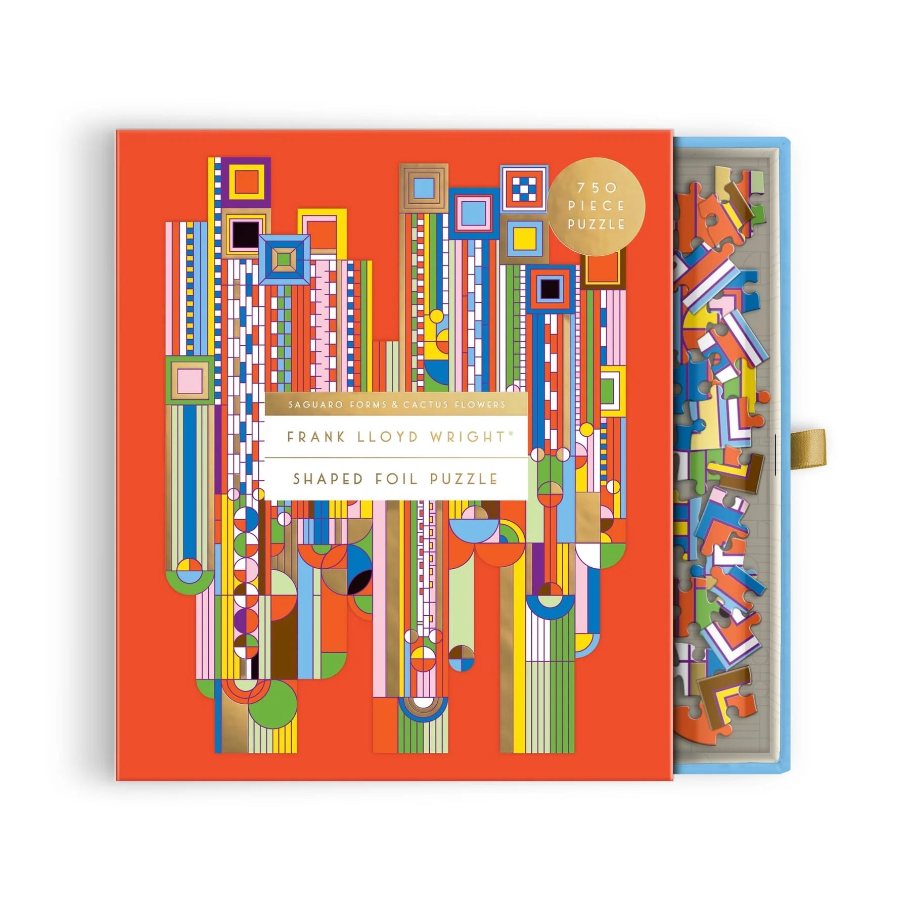 Puzzle Galison o nieregularnej formie – Frank Lloyd Wright Saguaro Cactus & Forms (750 el.)