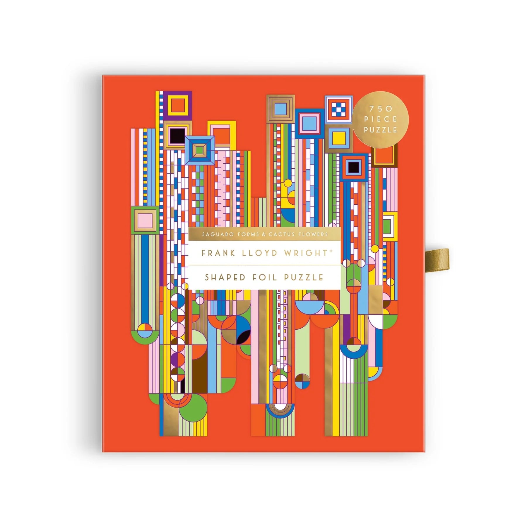 Puzzle Galison o nieregularnej formie – Frank Lloyd Wright Saguaro Cactus & Forms (750 el.)