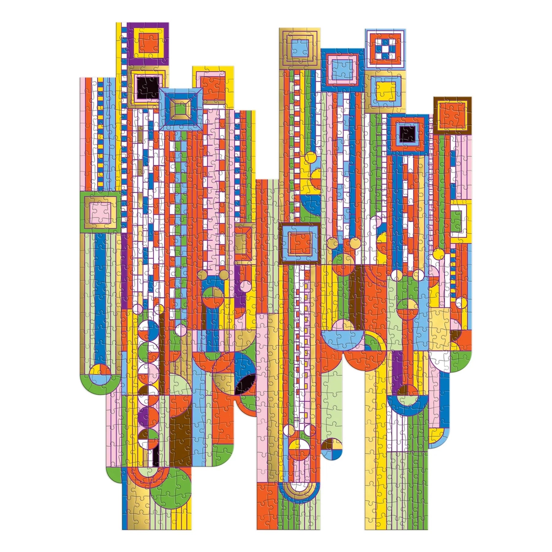 Puzzle Galison o nieregularnej formie – Frank Lloyd Wright Saguaro Cactus & Forms (750 el.)