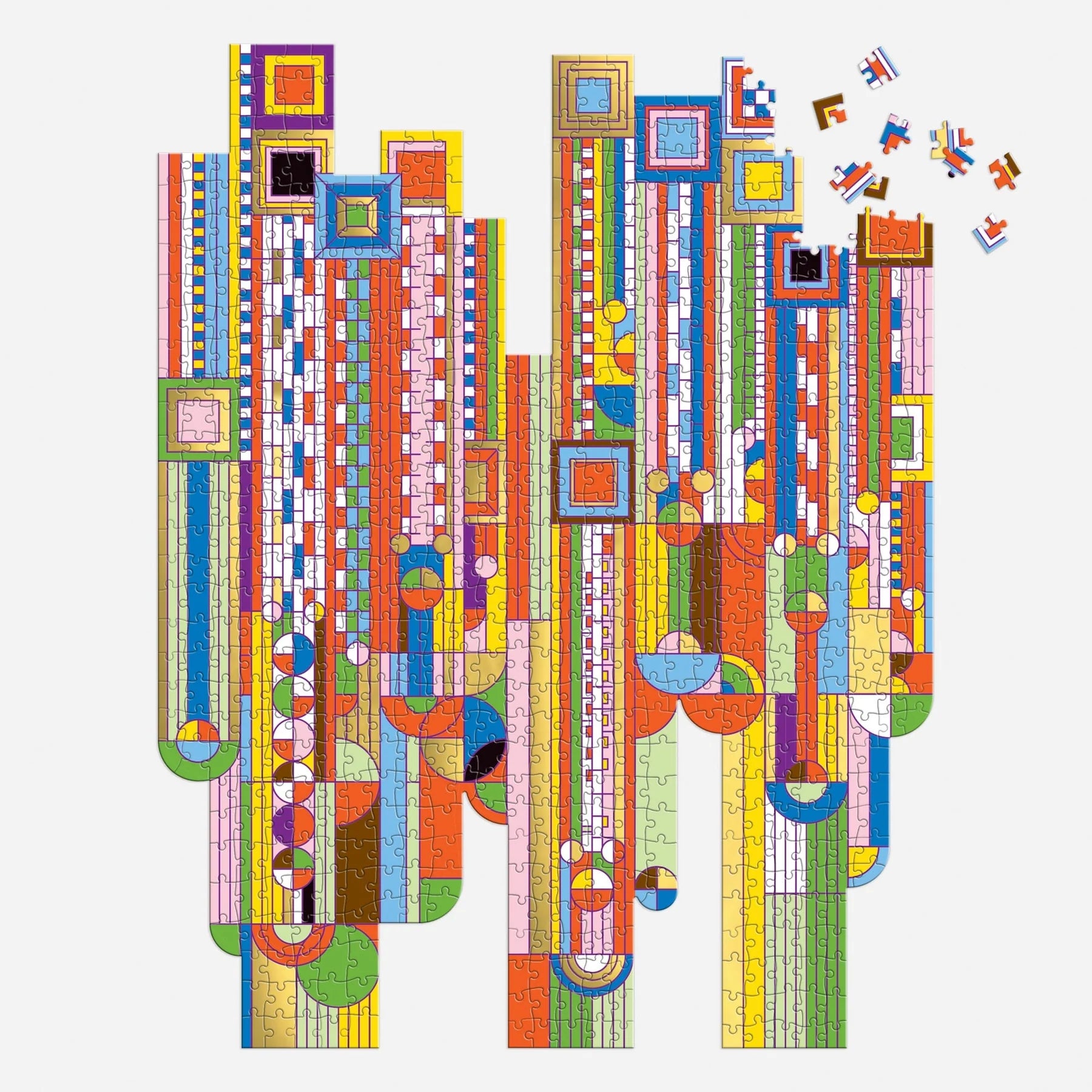 Puzzle Galison o nieregularnej formie – Frank Lloyd Wright Saguaro Cactus & Forms (750 el.)