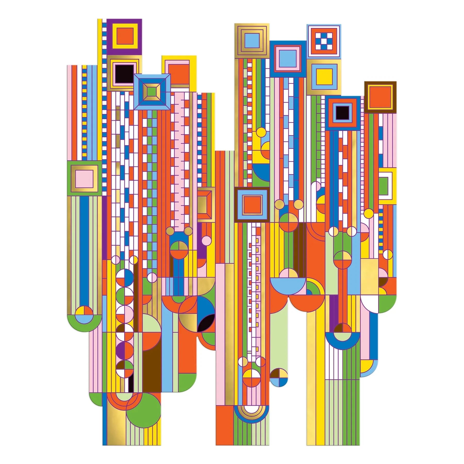 Puzzle Galison o nieregularnej formie – Frank Lloyd Wright Saguaro Cactus & Forms (750 el.)