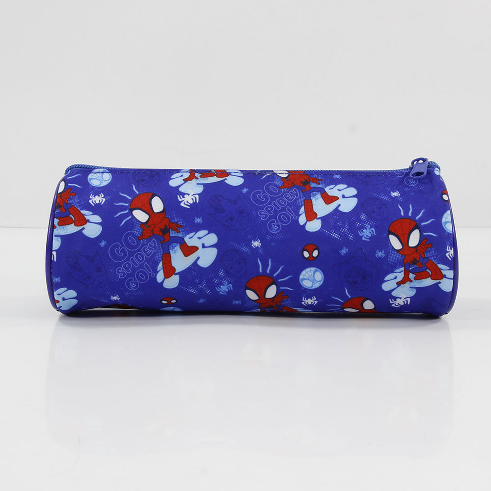 Estuche azul tubo Spidey con motivo de Spider-Man ideal para niños y fanáticos