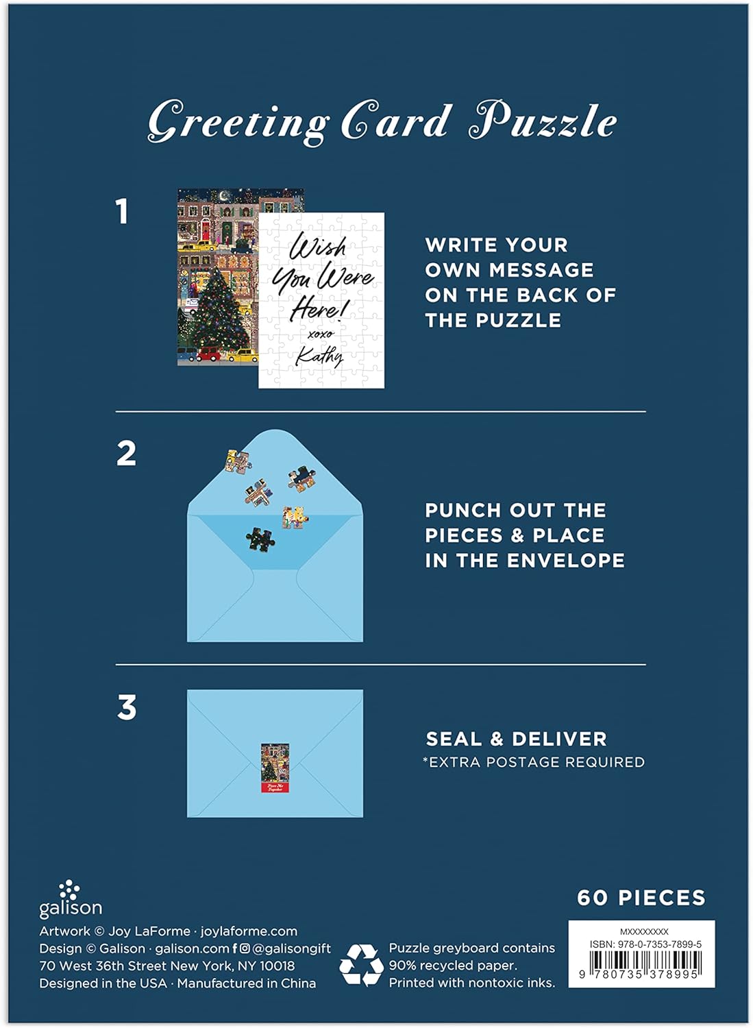 Puzzle i kartka świąteczna Galison – Joy Laforme Winter Lights (500 el.)