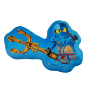 Miękka poduszka LEGO Ninjago Nya z nadrukiem postaci ninja w niebieskim stroju z bronią