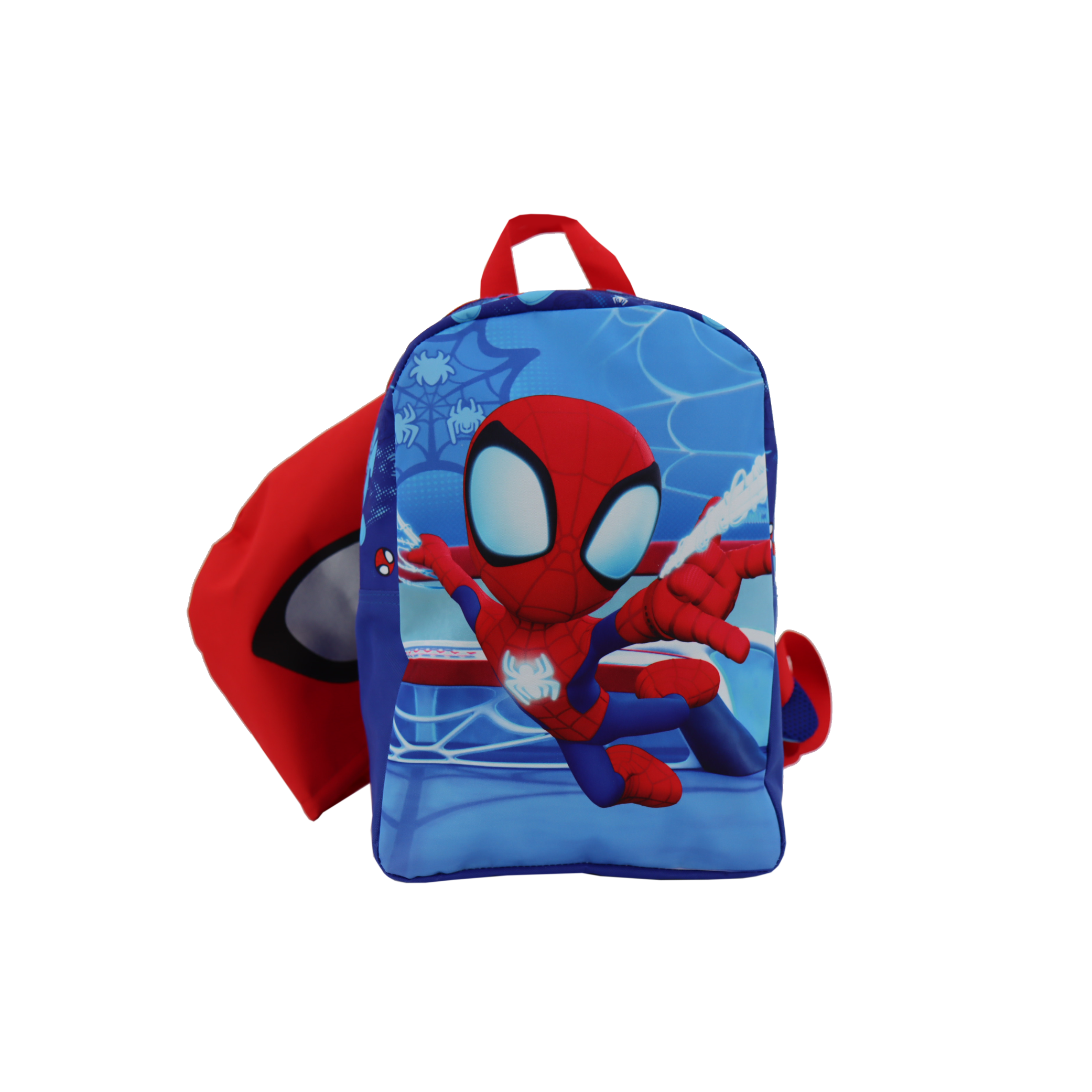 Bunter Spidey Rucksack für Kinder mit Spider-Man-Druck und verstellbaren roten Trägern